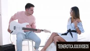 Guitar Lesson Turns Into a Passionate Ass Fuck for Exotic Teen Roxy Lips